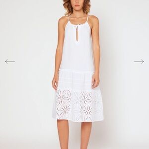 White Eyelet Halter Sundress Resort Wear